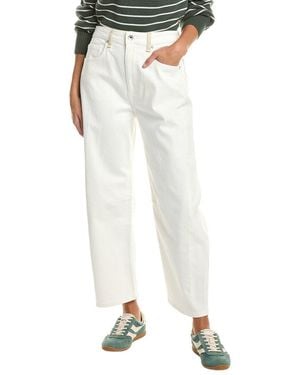 Rag & Bone Chase High Rise Barrel Jean - White