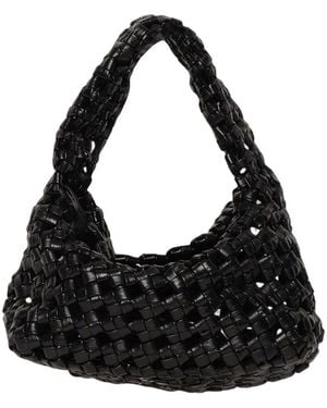 Walter Baker Mackenzie Woven Knot Leather Hobo Bag - Black