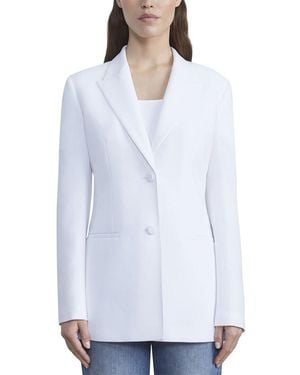 Lafayette 148 New York Single Breasted Fitted Blazer - White