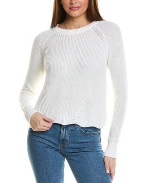 Autumn Cashmere Scalloped Jumper - White