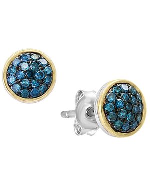 Effy Fine Jewelry 14K & 0.28 Ct. Tw. Diamond Earrings - Blue