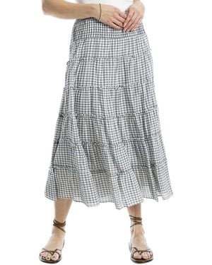 Max Studio Tiered Maxi Skirt - Grey
