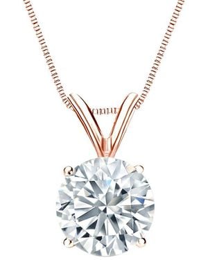 Sabrina Designs Lab Grown Diamonds 14K Rose 1.50 Ct. Tw. Lab-Grown Diamond Solitaire Necklace - White