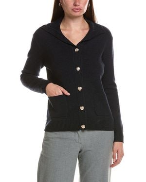 Bruno Magli Merino Wool Epaulet Jumper Jacket - Black
