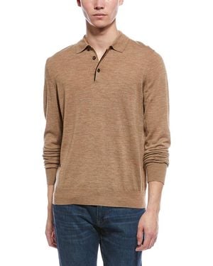 Bruno Magli Wool Polo Jumper - Natural
