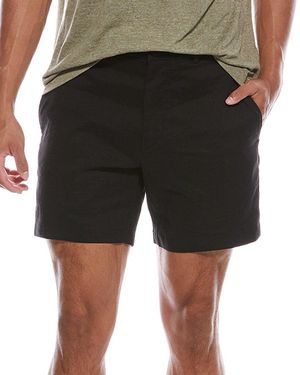 Theory Curtis Linen-Blend Short - Black