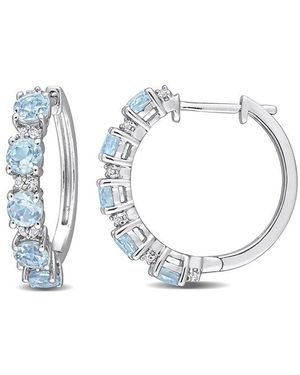 Rina Limor Silver 3.24 Ct. Tw. Gemstone Clip-on Earrings - White