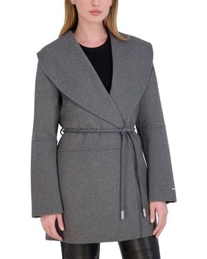 Tahari Double Face Wool-Blend Coat - Gray