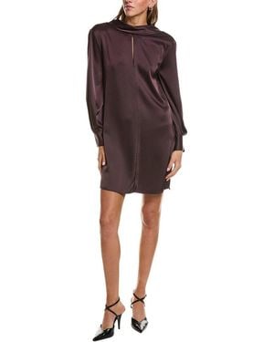 Theory Blousn Sleeve Mini Dress - Purple