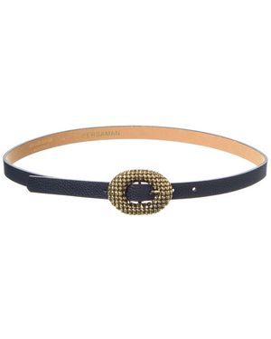 Persaman New York Georgia Leather Belt - White