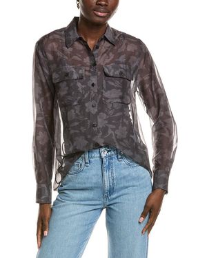 Rag & Bone Sonica Printed Shirt - Gray