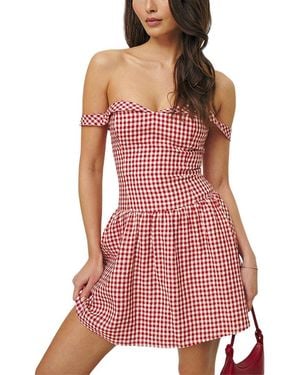 Adele Berto Linen Dress - Red