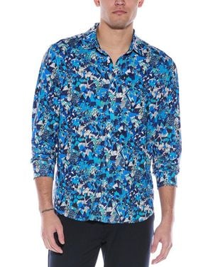 Robert Graham Degnan Classic Fit Knit Shirt - Blue
