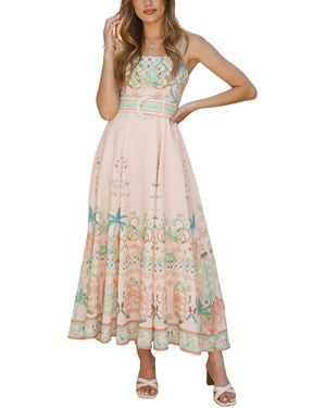 Esea Linen-Blend Maxi Dress - Natural