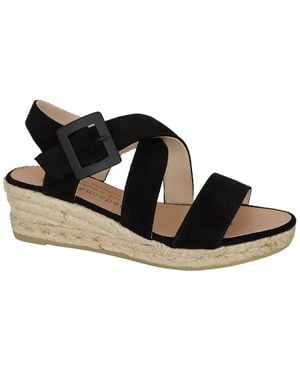 Eric Michael Lago Suede Sandal - Black