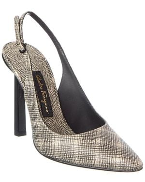 Ferragamo Jessie X5 Slingback Pump - Metallic