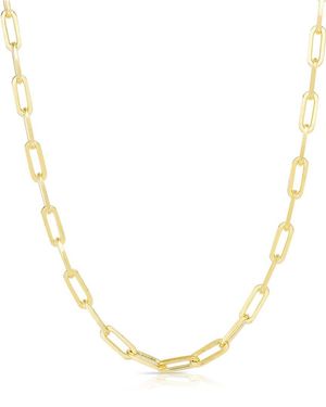 Glaze Jewelry Gold Over Silver Paperclip Chain Necklace - Metallic