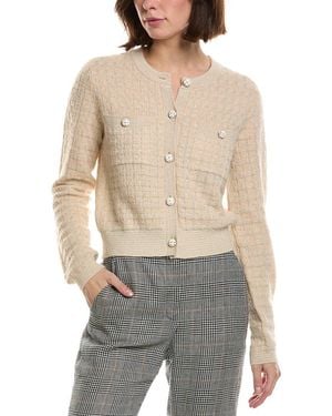 FRAME Frame The Lurex Check Alpaca-Blend Cardigan - Grey