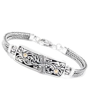 Samuel B. 18k & Silver Dragonfly Double Strand Bracelet - Metallic