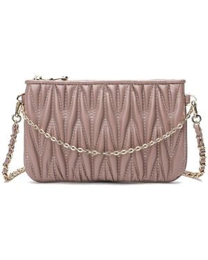 Tiffany & Fred Paris Mimi Leather Clutch - Grey