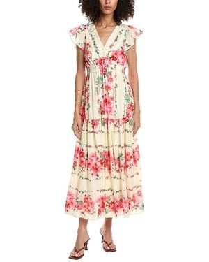 Taylor Printed Maxi Dress - White