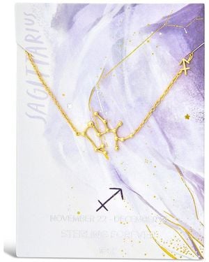 Sterling Forever 14k Plated Sagittarius Pendant Necklace - Multicolour