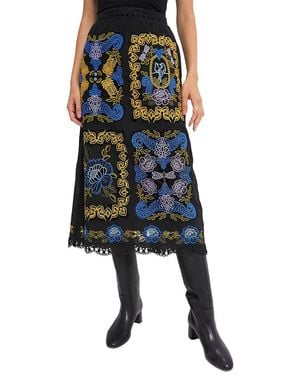 FARM Rio Richelieu Midi Skirt - Blue
