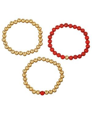 Eye Candy LA Elie Beaded 3pc Stretch Bracelet Set - Multicolour