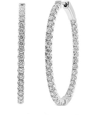 Forever Creations USA Inc. Forever Creations 14K 0.83 Ct. Tw. Diamond Hoops - White