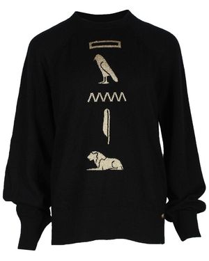 CHANEL Hieroglyphic Sweater, Size Fr, 42 (authentic Pre-loved) - Black