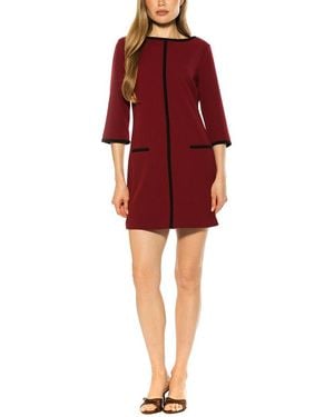Alexia Admor Liora Boatneck Shift Dress - Red