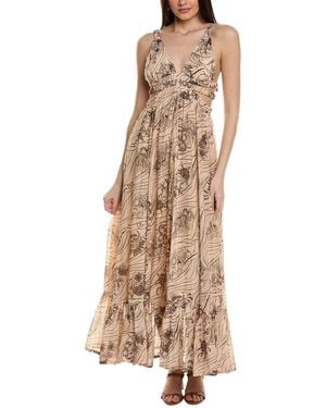 Sabina Musayev Fiorello Silk-blend Maxi Dress - Natural