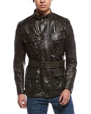 Belstaff Legacy Trialmaster Leather Panther Jacket - Black
