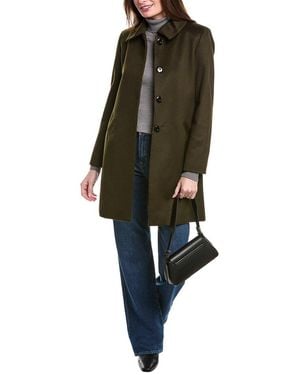 Sofiacashmere Sofiacashmere Modern Luxe Wool & Cashmere-Blend Coat - Green