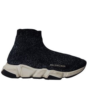 Balenciaga Viscose Glitter Speed Sneaker (authentic Pre-loved) - Black