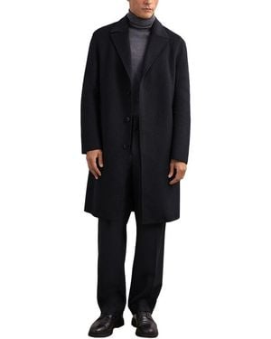 Reiss Squire Wool-Blend Overcoat - Black