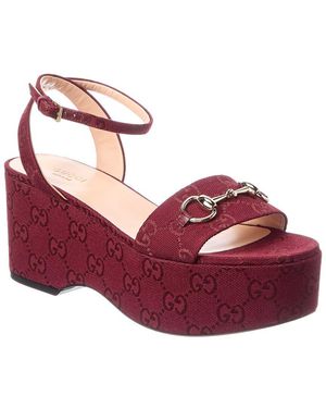 Gucci Gg Platform Sandal - Red