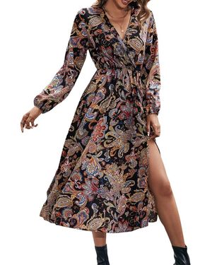 CHARLOTTE GREEN Midi Dress - Brown