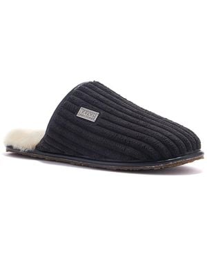 Australia Luxe Closed Mule Leather Slipper - Blue