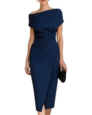 Tedora Midi Dress - Blue