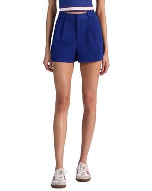 Alice + Olivia Conry Relaxed Pleated Short - Blue
