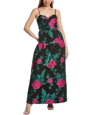 FLORA BEA NYC Naia Spaghetti Maxi Dress - Green