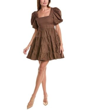 En Saison Meline Babydoll Dress - Brown