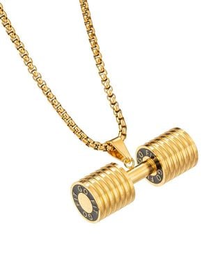 Eye Candy LA The Bold Collection Titanium Arnold Necklace - Metallic