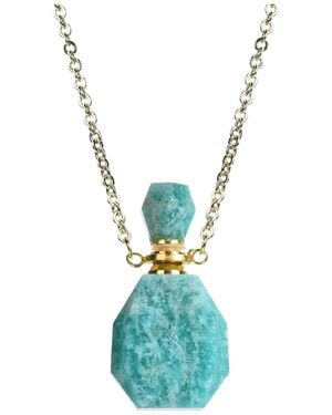 Eye Candy LA Amazonite Aromatherapy Bottle Necklace - Blue