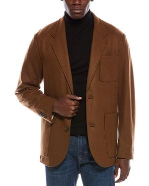 Vince Wool-Blend Blazer - Brown
