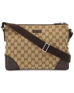 Gucci Gg Canvas Crossbody (Authentic Pre-Loved) - Brown