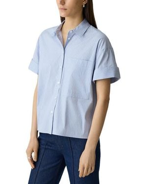 Theory Cuff Pocket Shirt - Blue
