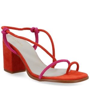 Alohas Grace Leather Sandal - Red