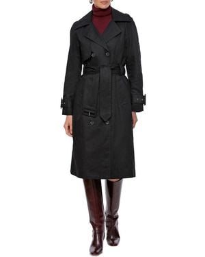 Avec Les Filles Raglan Trench Coat - Black